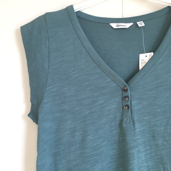 NWT Cadet Blue Polo Muscle Sleeve Cotton Tee - Picture 3 of 13
